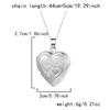 Collana con Ciondolo Medaglione a Cuore Inciso Placcato Argento con Portafoto per Donna