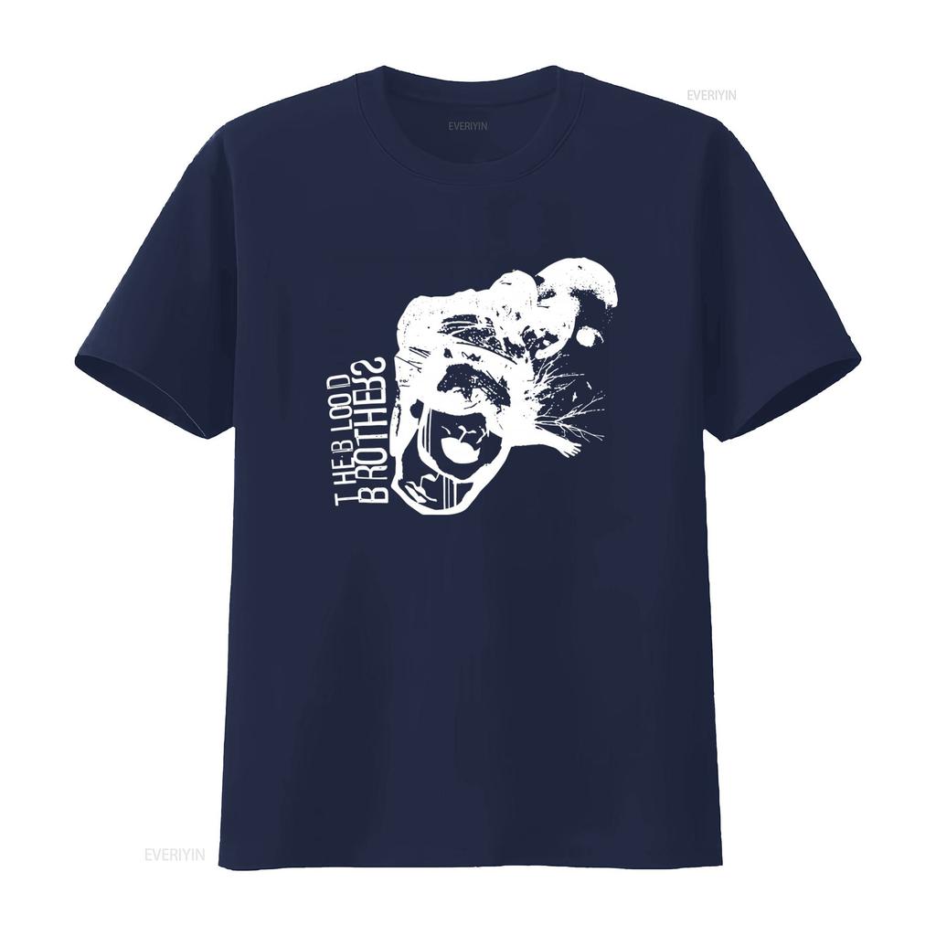 THE BLOOD BROTHERS Scratch Face Hardcore Post Band Print T Shirt for Men Vintage Washed Top For Everyday Wear Stretched