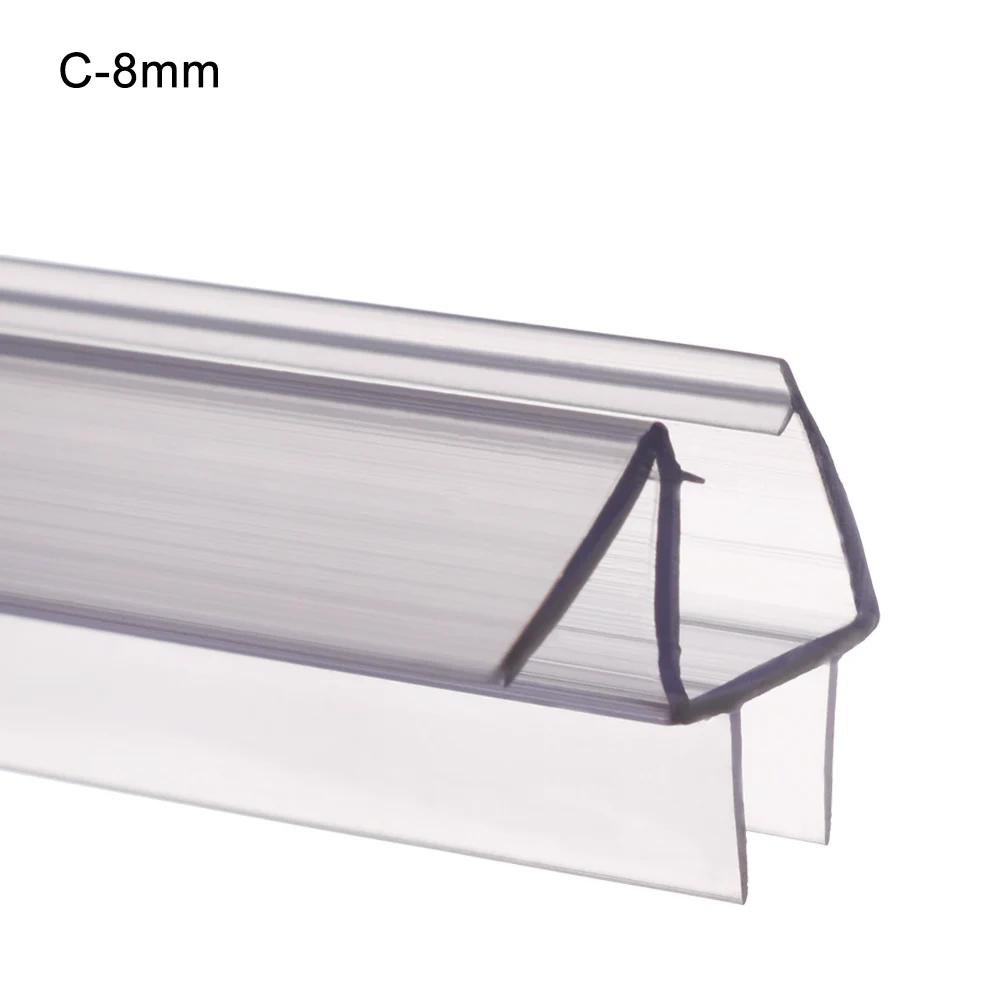 4mm/6mm/8mm/10mm/12mm PVC těsnicí lišty Koupelnové skleněné dveře Těsnění proti povětrnostním vlivům Těsnění oken Vodní zarážka Gumové Koupelnová zástěna Kování