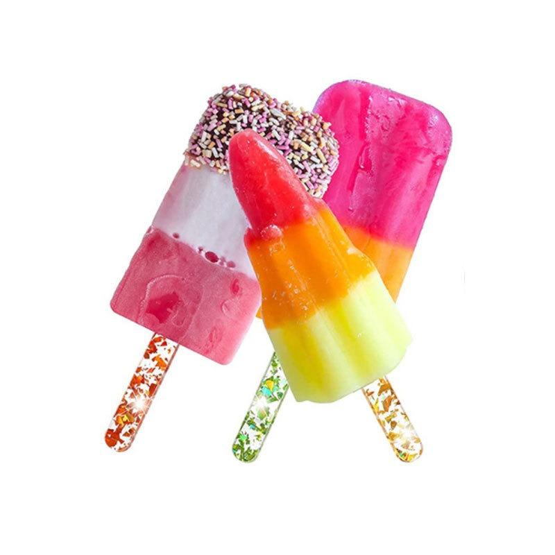 20Pcs Reusable Ice Cream Sticks Acrylic Popsicle Stick Clear Acrylic Ice Cream Sticks DIY Crafts BJL004