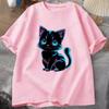 Hot Cat T Shirt UnisexWomens Funny Printing Tshirt Casual Cool Streetwear Fashion T Shirt Cat Lover Cartoon Shirt Tops