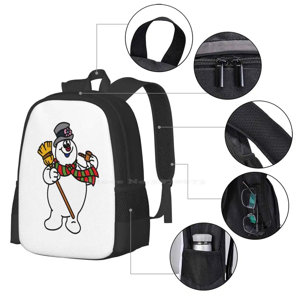 Frosty The Snowman Hot Sale Backpack Fashion Bags Frosty The Snowman Christmas Vibes Jolly Happy Soul Corn Pop Pipe Nose