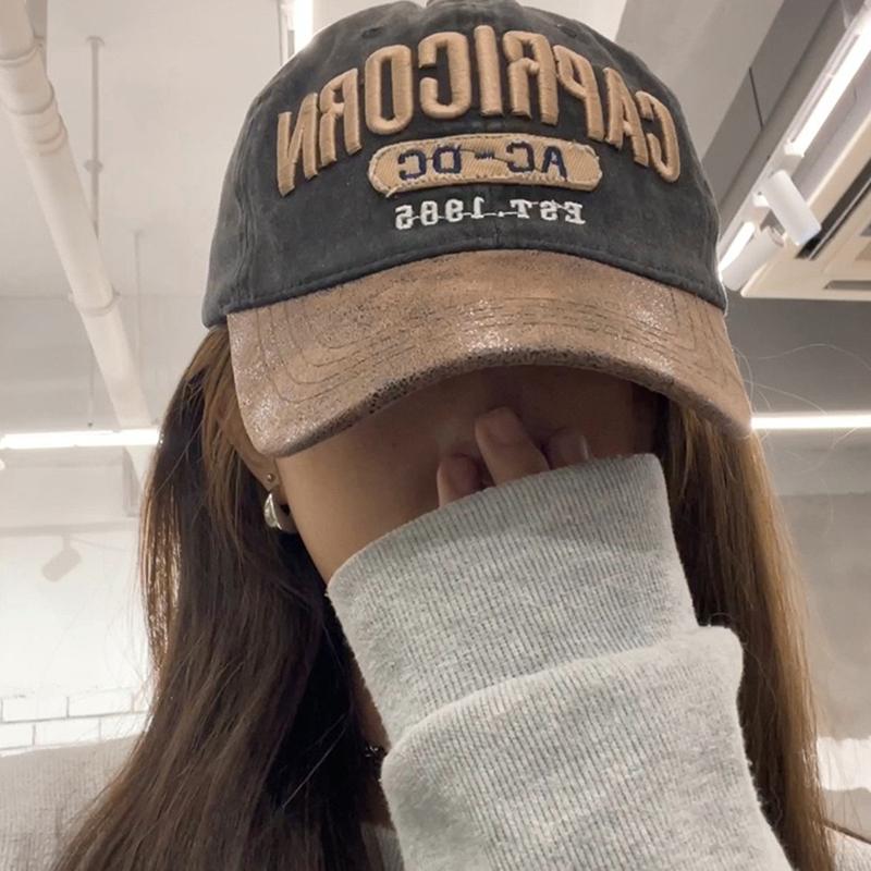 New Unisex Cap Washed Cotton AC-DC Letter Embroidery Baseball Cap Outdoor Casual Classics Hats For Women Men Cap