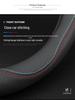 D-Shaped Genuine Leather Steering Wheel Cover: Non-Slip, Sweat-Absorbent, Ultra-Thin, Breathable, Universal Fit for All Seasons