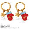 Christmas versatile DIY pendant earrings stainless steel gold-plated atmosphere earrings women