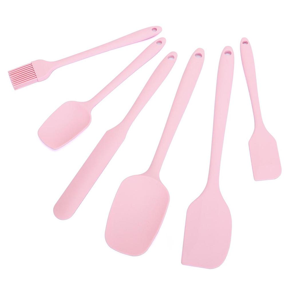 6-Piece Silicone Spatula & Brush Set for Barbecue & Baking