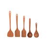Non-stick pan special chicken wing wood spatula, natural long handle spatula set, spoon kitchen tools