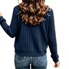 Women's Color Ribbed Zip-Up Long Sleeve Jacket for Casual Everyday Wear