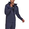 adidas Veste à capuche zippée avec application logo couleur unie pour homme Hauts Bleu HC5780