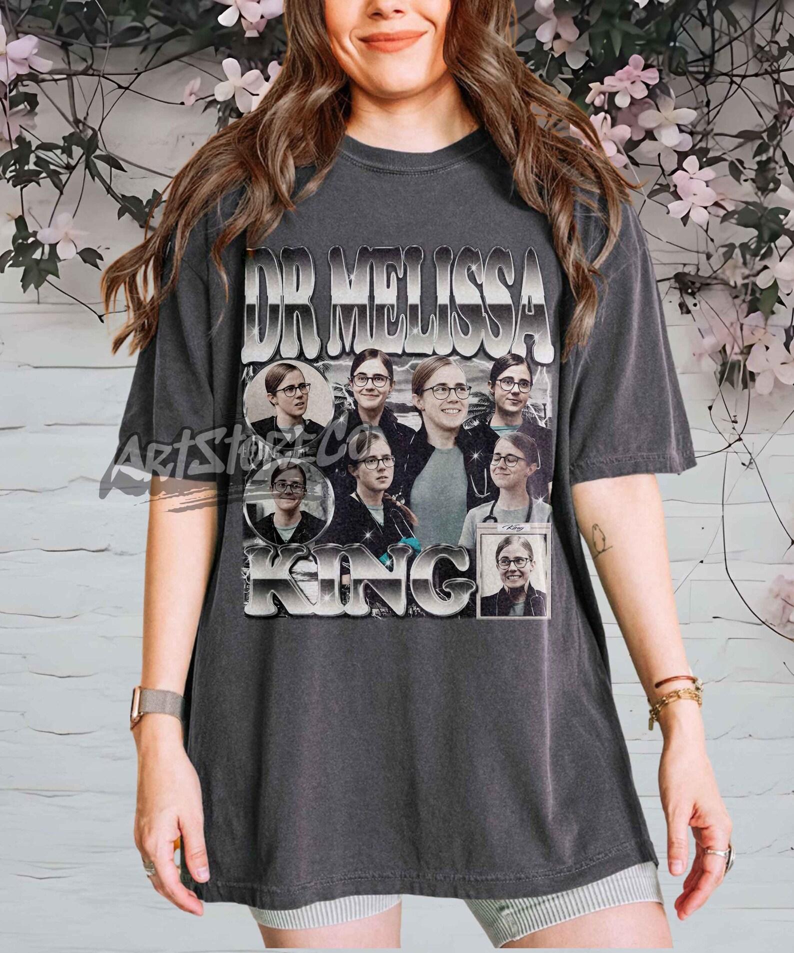 Dr Melissa King Retro Portrait T-Shirt, Custom Photo Collage Apparel S