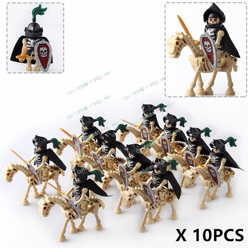 Medieval Skeleton Soldier Military Army Knight Building Block Accessories Action Figure Toys for Children Gifts AX9815 AX9816
