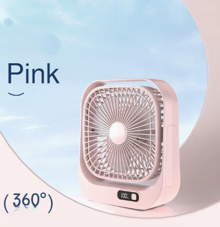 Xiaomi Portable Usb Rechargeable Desktop Digital Display Power Electric Household Office Small Fan Plugging Dual-Circulating Fan