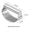 Stainless Steel Garlic Press, Peeler & Masher Tool - Arc-Shaped Crusher & Paste Maker for Kitchen
