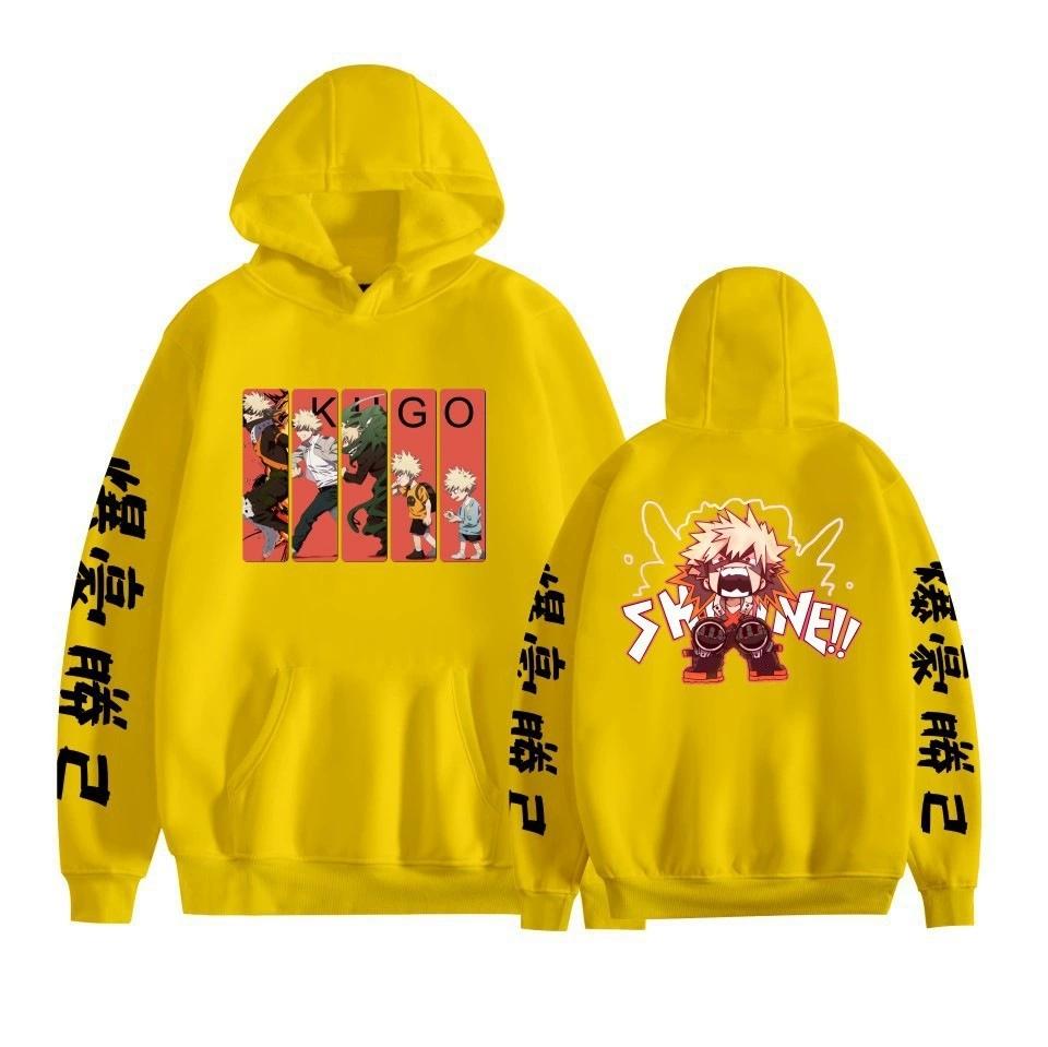 Mens Womens Hoodie My Hero Academia Anime Hoodies Streetwear Harajuku Casual Printed Hooded Pullover Sweatshirts