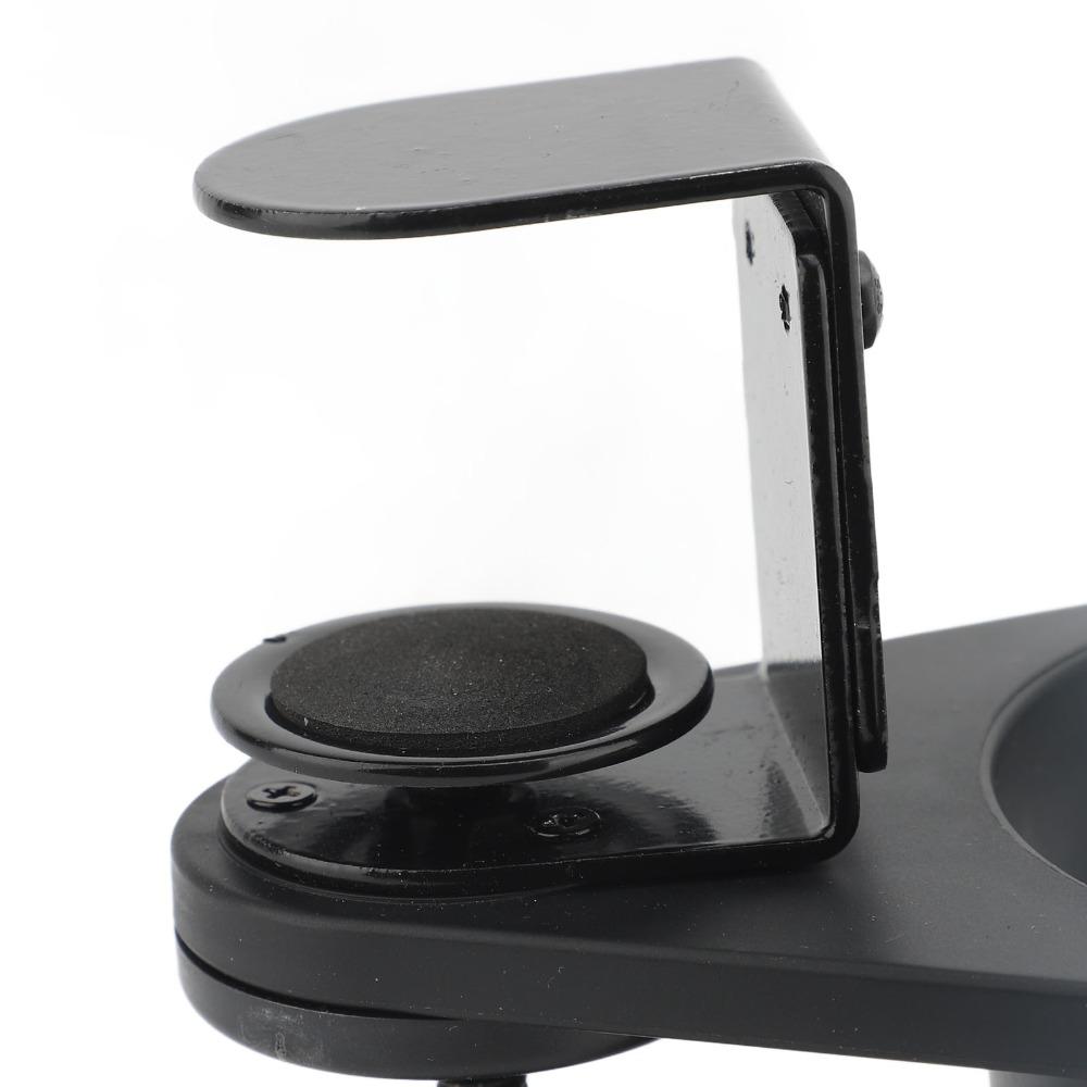Black Clip On Cup Holder Rotatable Mug Holder Durable Desk Cup Holder Office Desk Gaming Desk