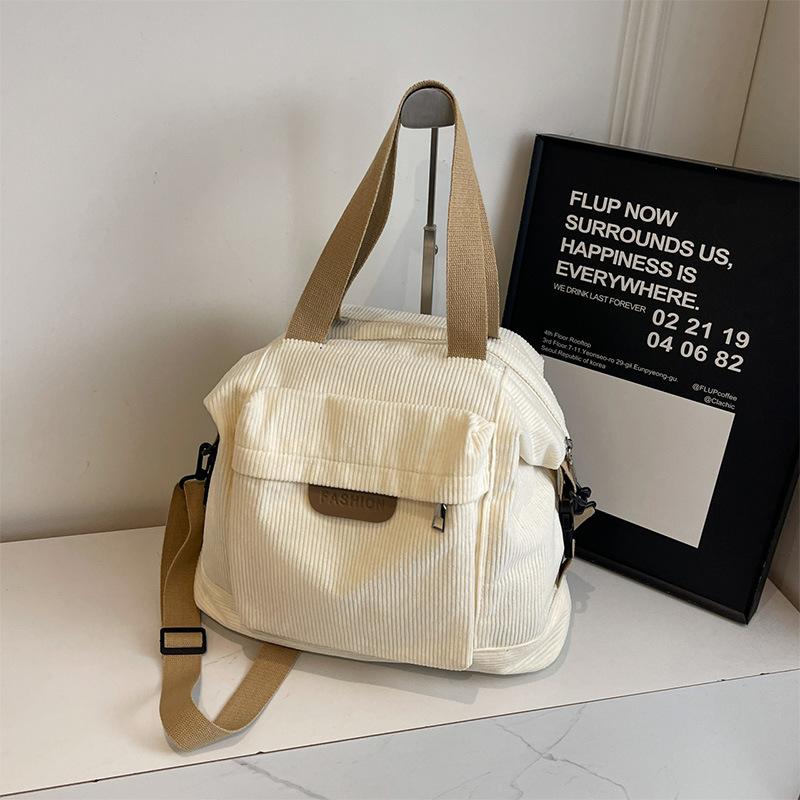 Geantă de damă din catifea reiată nouă pentru toamnă și iarnă, geantă de umăr simplă în formă de scoică, geantă crossbody