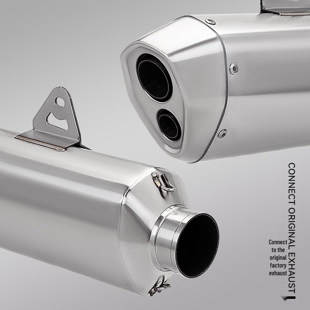 Non-Destructive ZXJC 500RR Exhaust Muffler Installation for Original Exhaust Connection