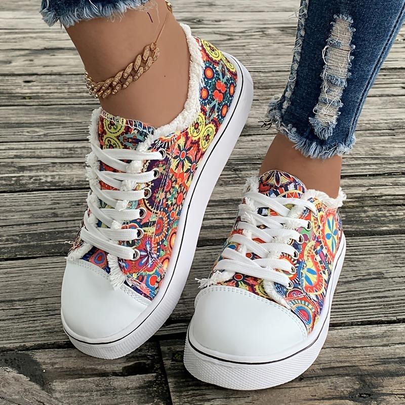 Bold Patchwork Color Collision 2025 New Canvas Comfortable Casual Sleeve Women's Shoes Sunflower Gothic Style