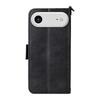 For iPhone 17 Air Leather Case Magnetic Closure Wallet Stand Phone Cover with Crossbody Strap