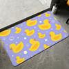 Cartoon Rubber Duck Floor Mat Flannel Rugs Soft Winter Warmth Floor Mat Thickened Non-Slip for Living Room Home Door Mat