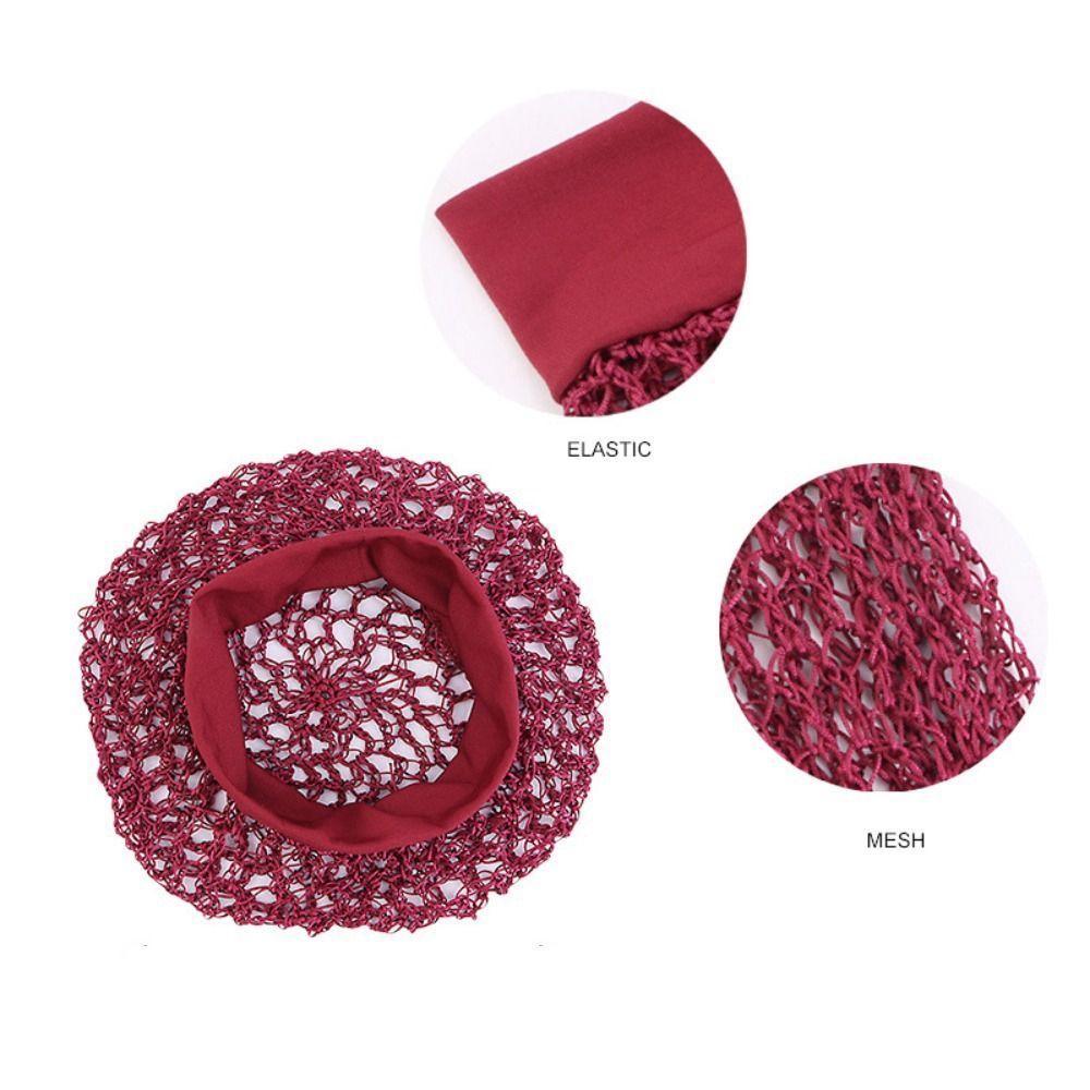 Wide Band Crochet Hair Snood Night Cap Hair Care Sleeping Hat Hair Accessories Mesh Hair Net  Women