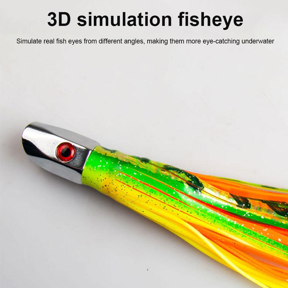 Fishing Trolling Lure Squid Skirt Bait Big Game Drag Fishing Marlin Tuna Trolling Lure for Marlin Tuna Dolphin & Shark