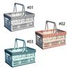 Plastic Collapsible PP Crates with Handles Handle Crate Stackable Picnic Basket Large for Home Organization Picnic and Shopping