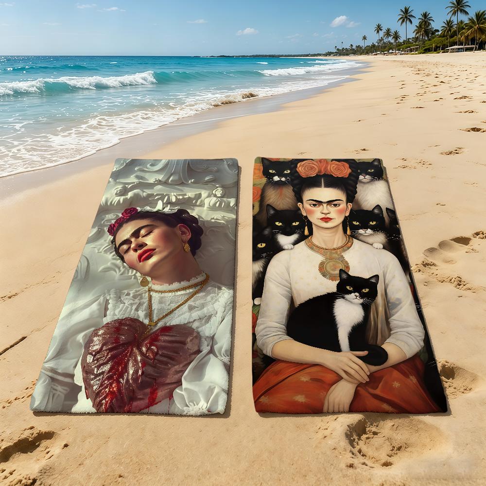 Painter F-Frida K-Kahlo-ES Art Towel For Outdoor Camping Beach Towel Super Absorbent Quick-Drying Summer Towel