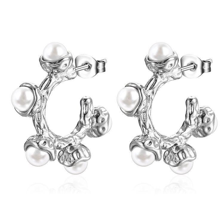 Direct sales hot sale light luxury high-end sense niche street unique design luxury k earrings 18K