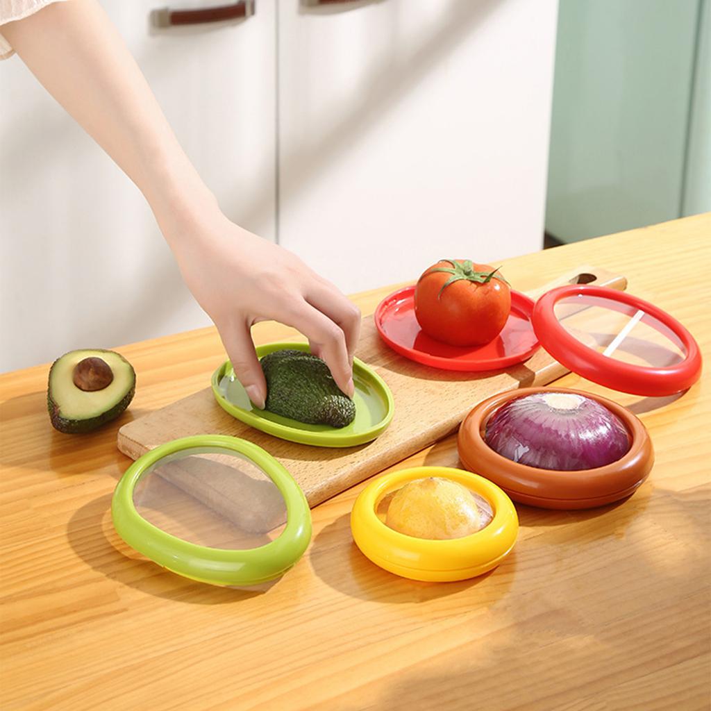 Silicone Fruit Storage Box Refrigerator Storage Kitchen Gadgets Suitable for Lemon and Other Food