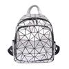 Luminous Geometric Backpack Women's Bag New Diamond Zipper Backpack Trend Bag Women's Bag