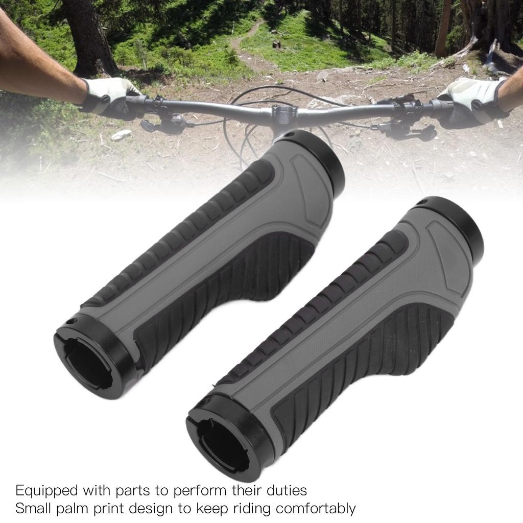 Bicycle Grips Ergonomic NonSlip Locking Comfortable Professional Mountain Bike Handlebars(Dark Grey )