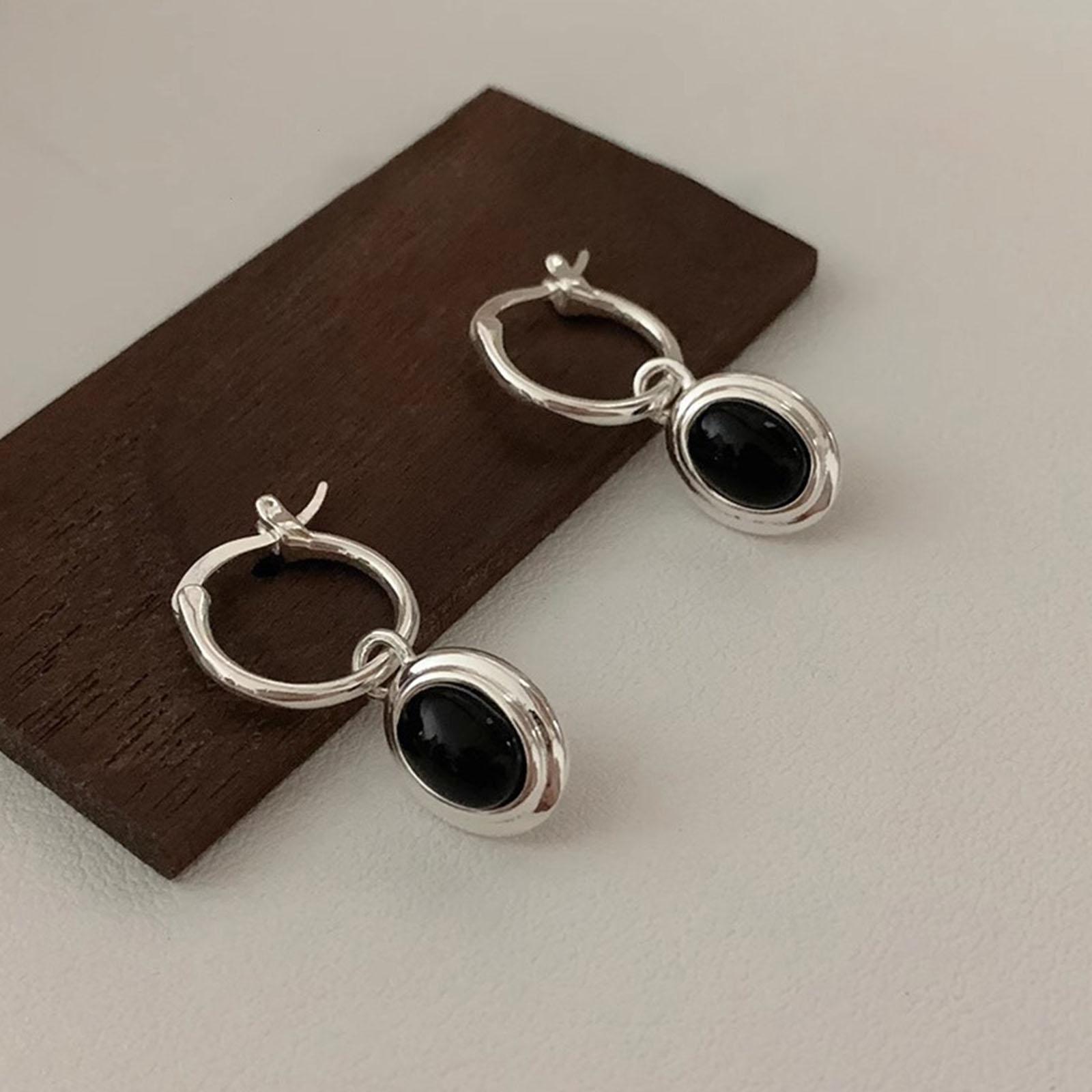 Медные круглые серьги винтажного золотого цвета для женщин, серьги с черным шариком, ювелирные изделия, предотвращающие аллергию, аксессуары для вечеринок, подарок