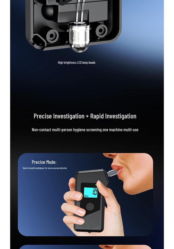 Portable LED Breathalyzer for Car and Home BAC Testing