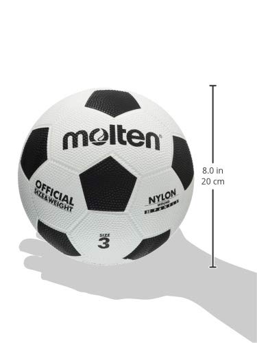 Molten Tortoiseshell Rubber Soccer No. 3 (Black and White) F3W