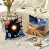 1pc Planets The Solar System Mars Saturn Moon Pillow Case Square Bedroom Sofa Leisure Comfort Cushion Car Living Home Decoration