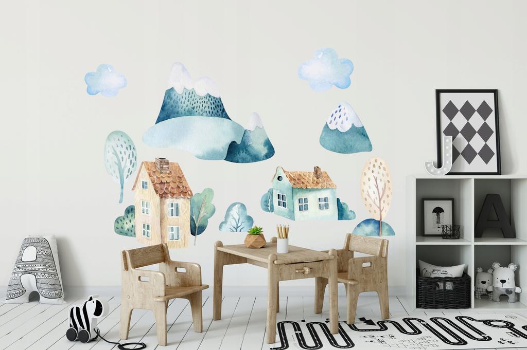 Set of Decorative Stickers for Children - Houses