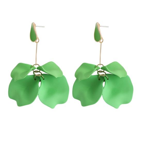 1 Pair Rose Flower Drop Earrings Earrings Exaggerated Dangle Petal Women Piercing Stud Earrings