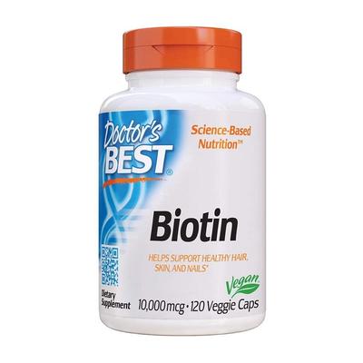 Biotin 10000 mcg, 120 rostlinných kapslí