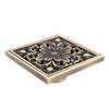 Floor Drain Brass Square Bathroom Shower Sewer Filter Strainer Ancient Style Odorless