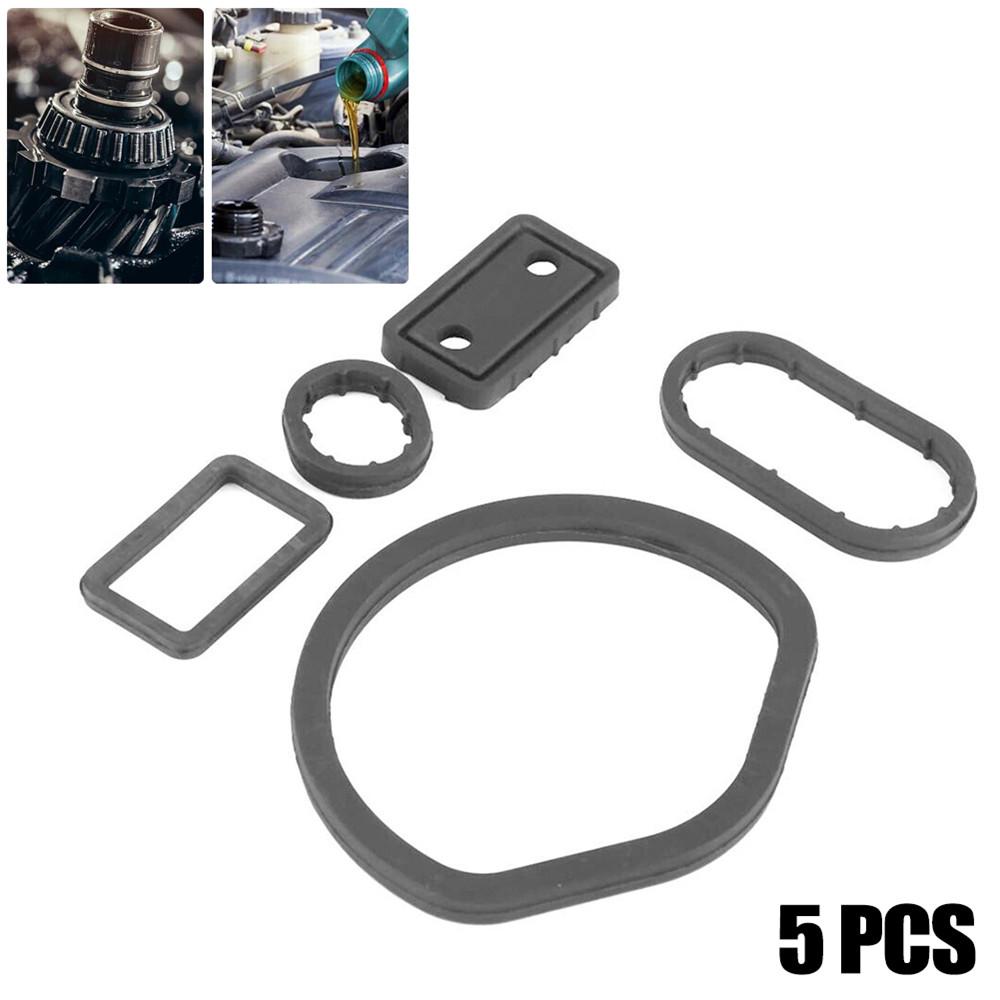 5Pcs Gasket Set Oil Filter Housing Seal Cover For Mercedes Benz W203 W208 W209
