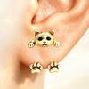 Dainty Animal Earrings for Women 1 Pair Cute Cat Paw Women, Vintage Front Back Stud Earrings, Small Kitten Jewelry Gift Lovers