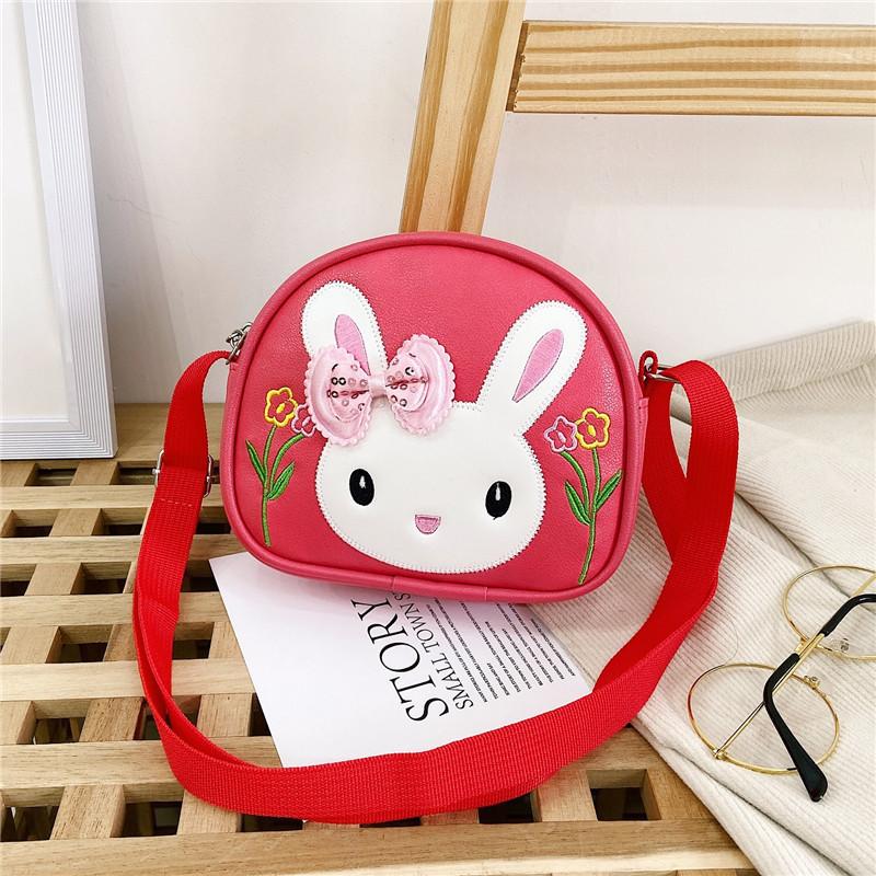 Adorable Cartoon Pu Leather Girls Shoulder Bag Fashionable Princess Coin Purse