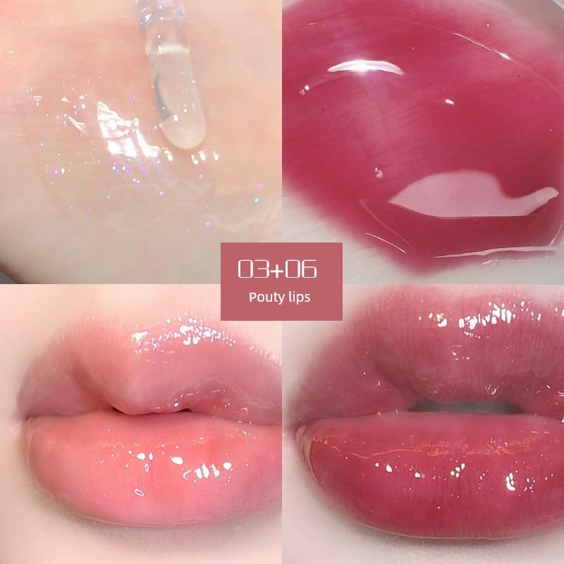 It's So Soft! Lip Oil Uuny Transparent Lip Gloss Lipstick for Women Moisturizing and Hydrating Mirror-Like Jelly Glass Lips