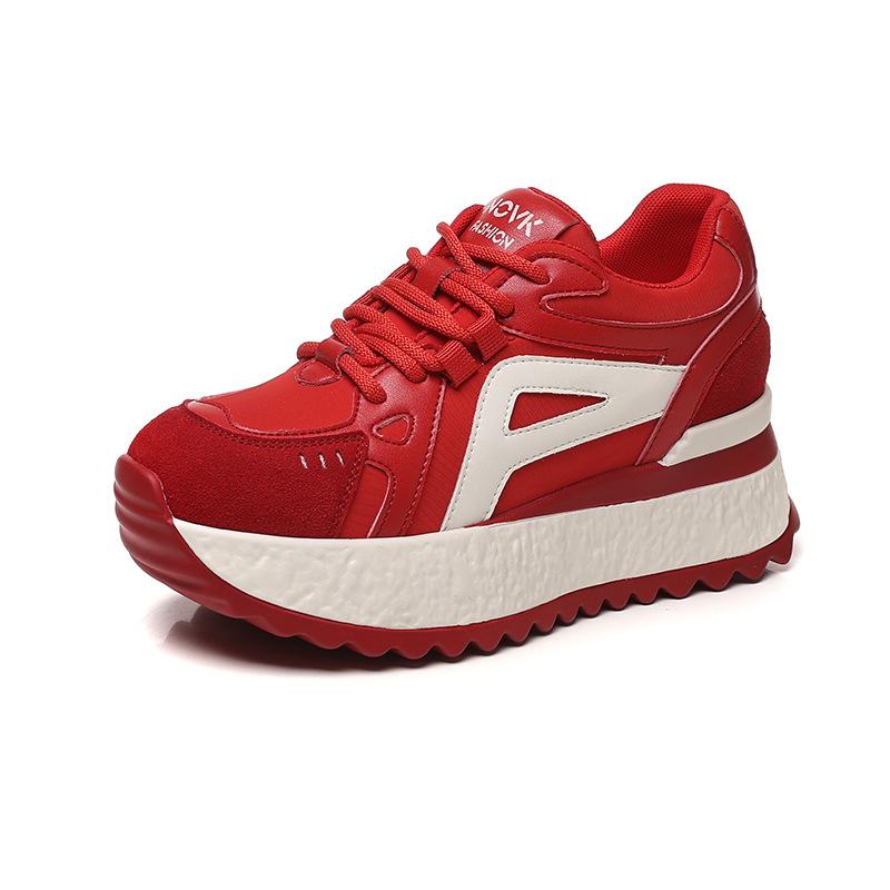 Autumn New Thick-soled Heightening Casual Running Sneakers Women's Shoes Versatile Shoes