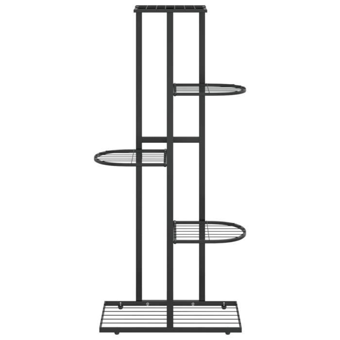 VidaXL Plant Stand 5 Levels 43x22x98 Cm Black Metal