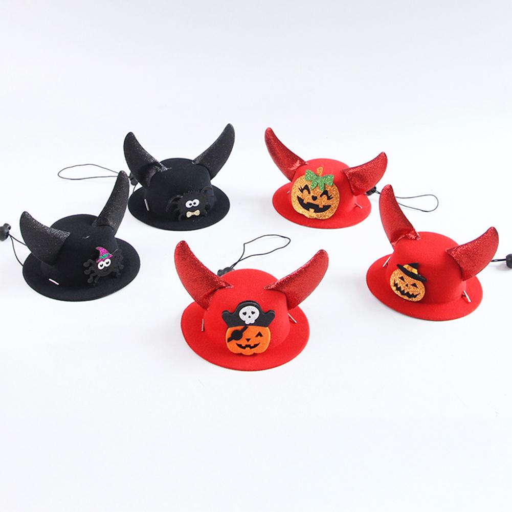 Halloween Pet Horns Adjustable for Cats Dogs Funny Party Hats Cute Devil Costume Trick or Treat Gear Satanic Pet Accessories