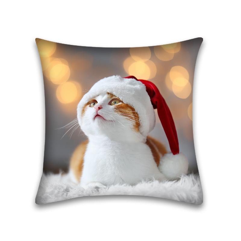 Cute Cat Pillowcase Anime Cartoon Cushion Cover Sofa Home Decor Home Office Pillowcase 45x45cm