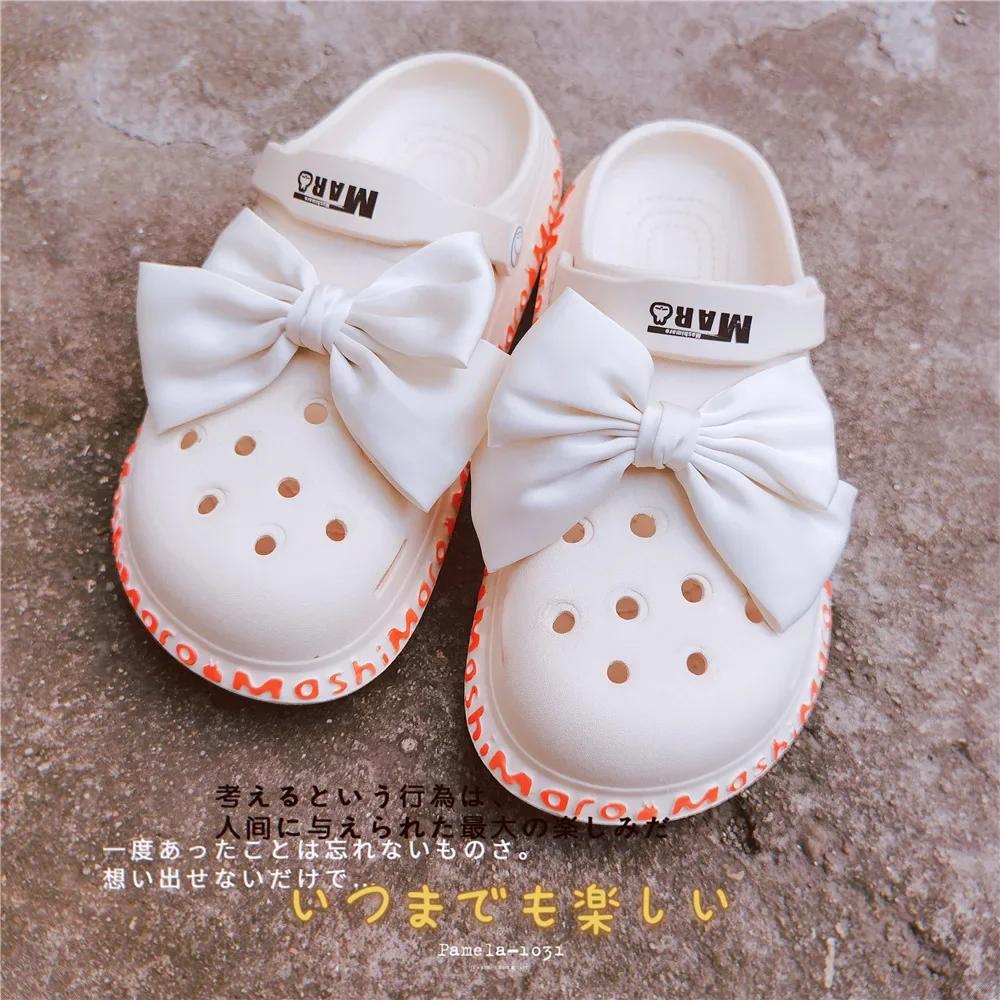 Sweet Edgy Styles Shoe Buckles Princess Large Fabric Bow Shoe Charms Fashion Colored Slipper Fabric Buckles Decorative 1Set/2Pcs