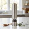 1/2PCS Electric Salt Pepper Grinder Set One Handed Operation Stainless Steel Spice Mill With Light Automatic Pepper Grinde